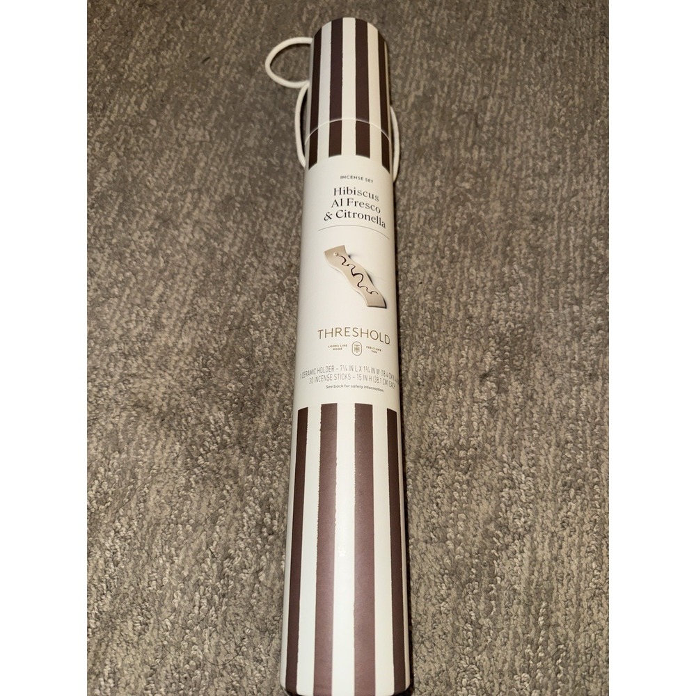 Oversized Citronella/Hibiscus Al Fresco Scented Incense & Holder-Threshold‎